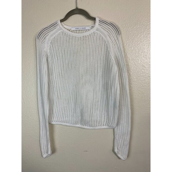 Uniqlo x Lemaire White Open Knit Sweater Size Large Long sleeve Minimalist - Picture 1 of 14